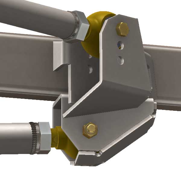 Adjustable Upper Triangulated Combination 4 Link Frame Bracket Kit