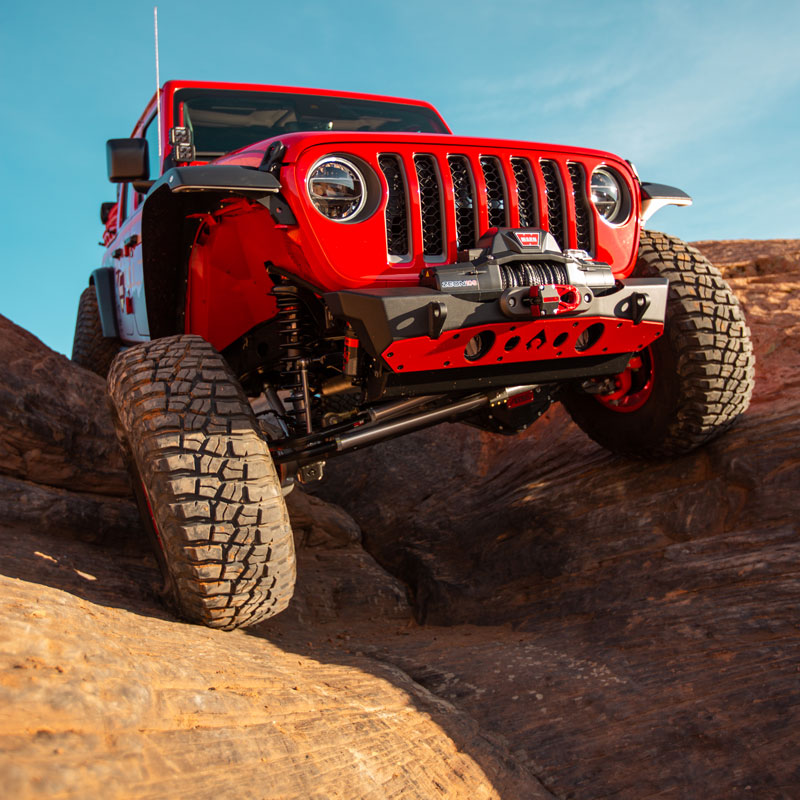 Nighthawk Front Bumper with Aluminum Skid for JK, JL, & JT