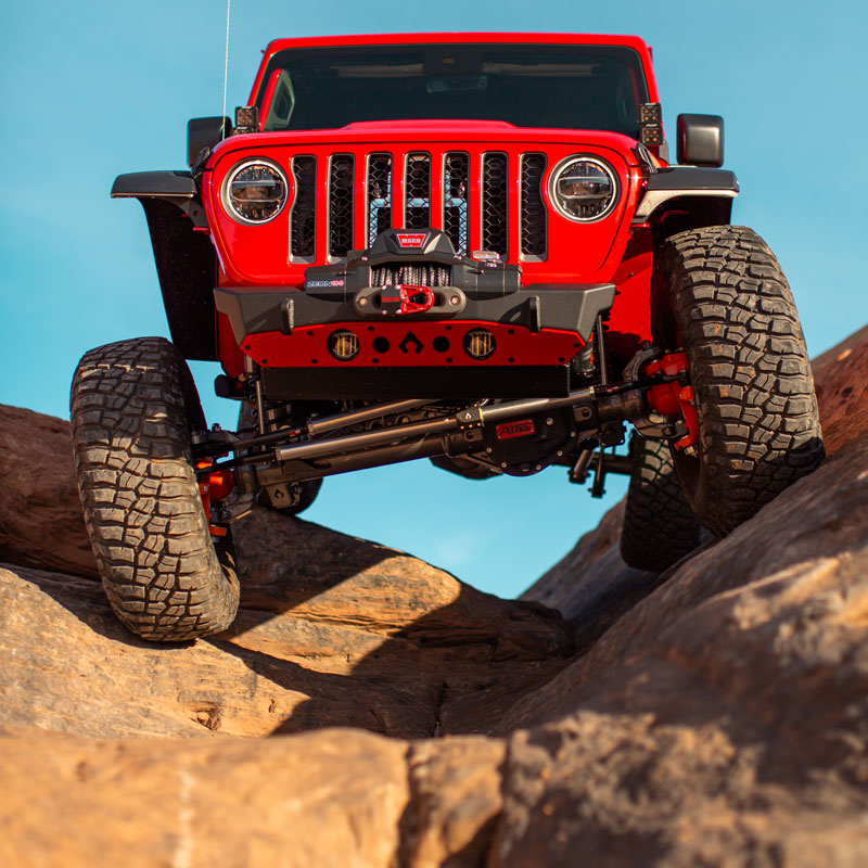 Nighthawk Front Bumper with Aluminum Skid for JK, JL, & JT