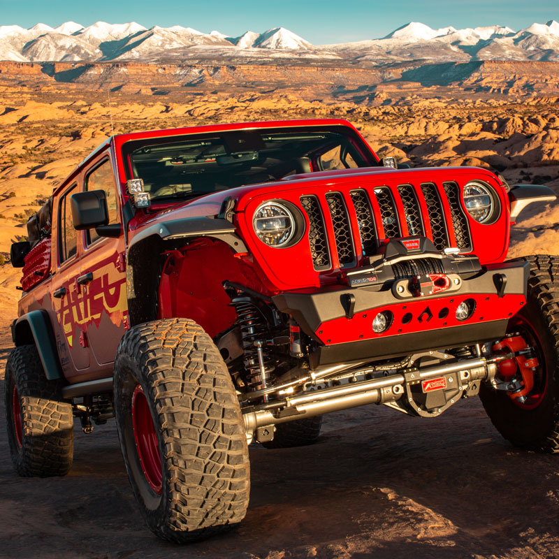 Nighthawk Front Bumper with Aluminum Skid for JK, JL, & JT
