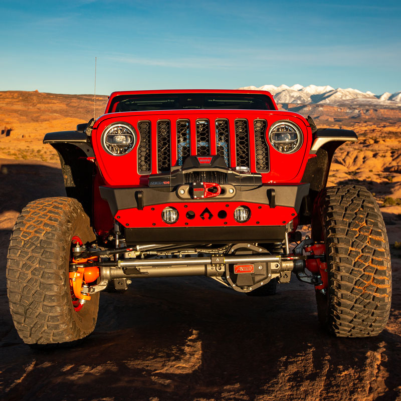 Nighthawk Front Bumper with Aluminum Skid for JK, JL, & JT