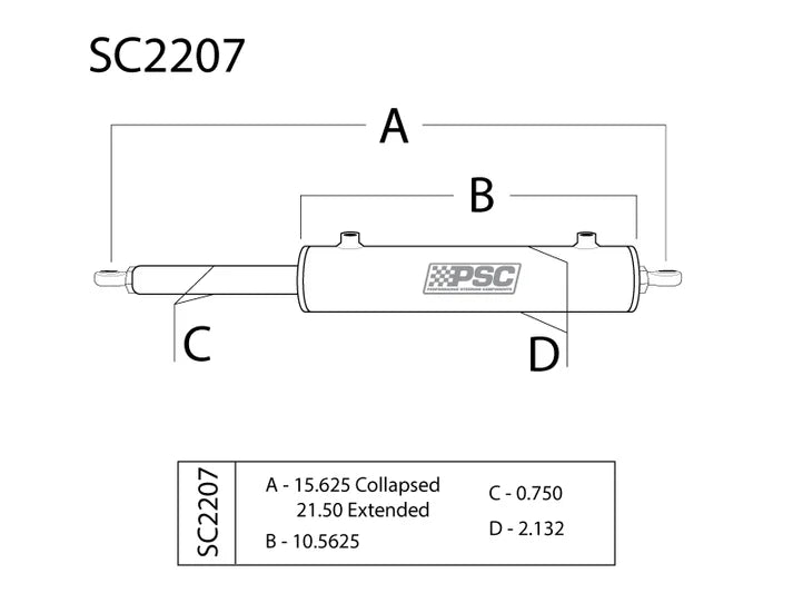 PSC Single-Ended Cylinder Assist Steering Cylinders & Kits