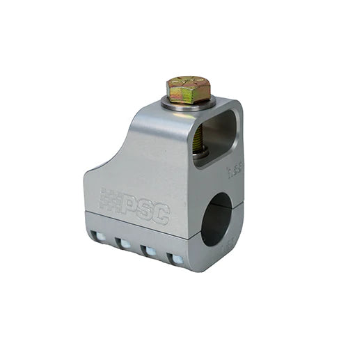 PSC heavy-duty tie rod clamp shown from an alternate angle for hydraulic cylinder assist and off-road steering