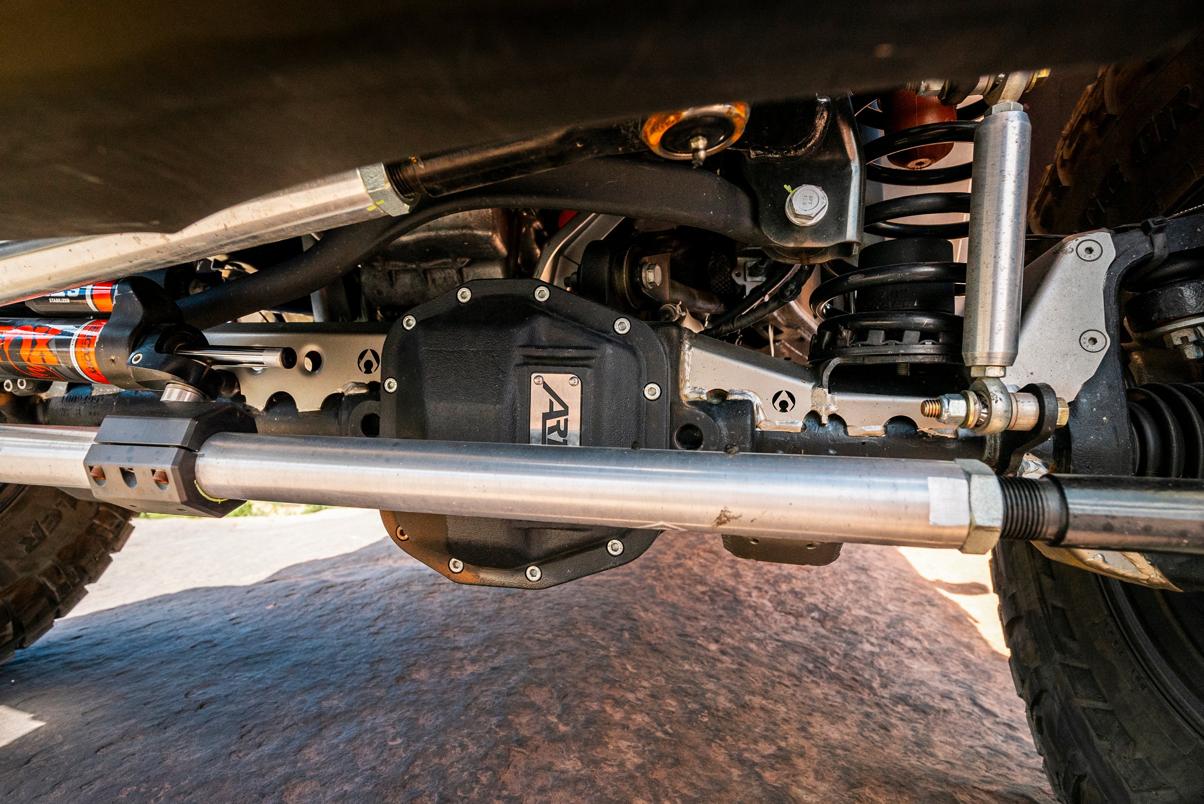 installed close up axle armor