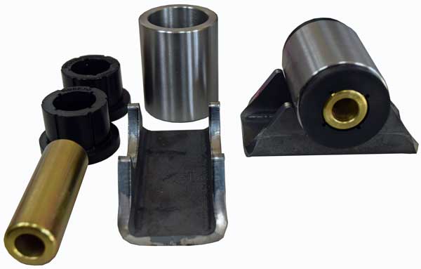 Heavy Duty Centered Shackle Hanger Pair 3 1/2 Inch Overall Width For 3 Inch Wide Springs